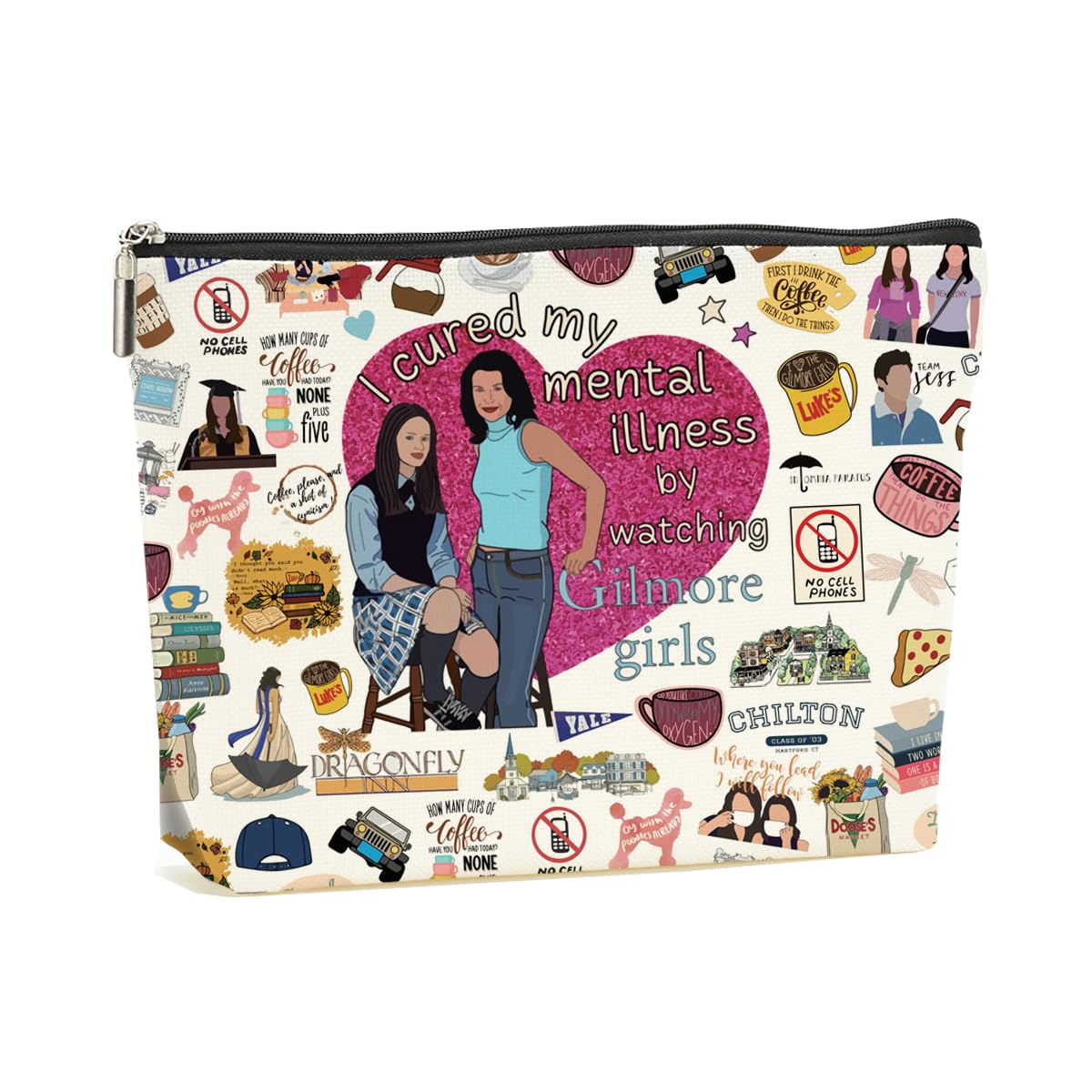 Funny TV Show Merchandise Inspired Lukes Fan Gift Makeup Bag Friendship Gifts for Women Best Friends Coworkers Her Sister BFF Mom Daughter Female BFF Birthday Christmas