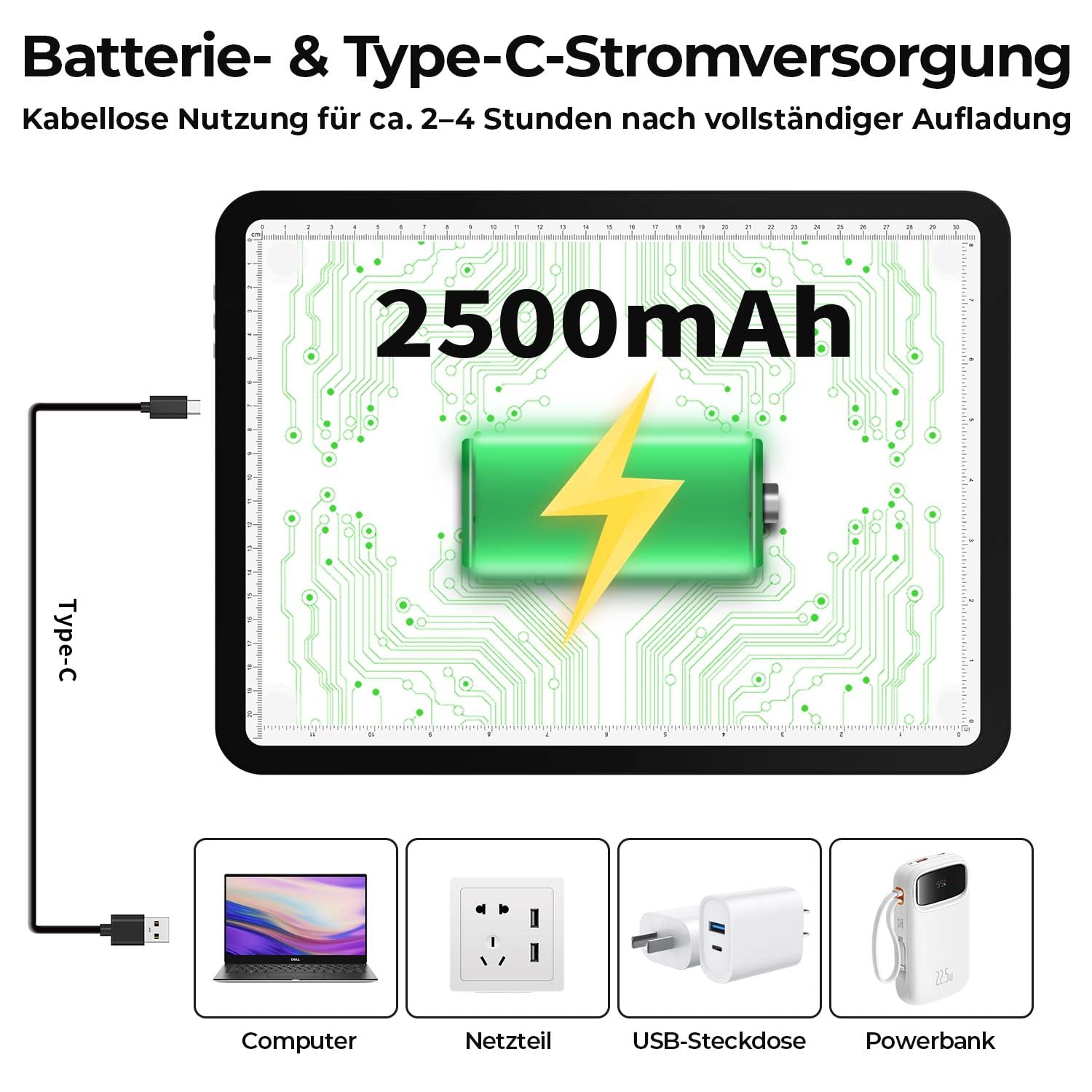 Zocelight wiederaufladbares A4 Leuchttisch mit integriertem Ständer & Tasche, Superheller magnetischer light box mit physischen Tasten,Lichtkasten für diamond painting, Leuchtplatte für Skizzieren