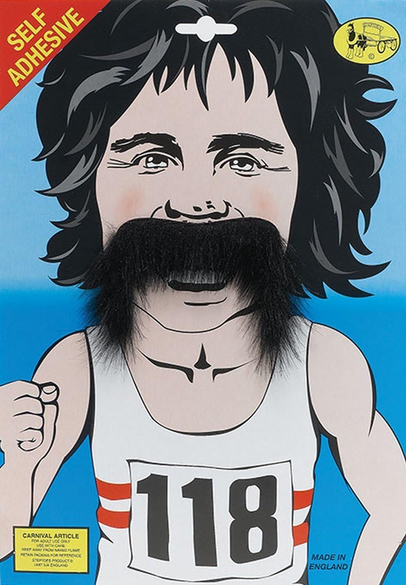 Pams Fancy Dress Moustache Tash Tache 118 Black Clothing