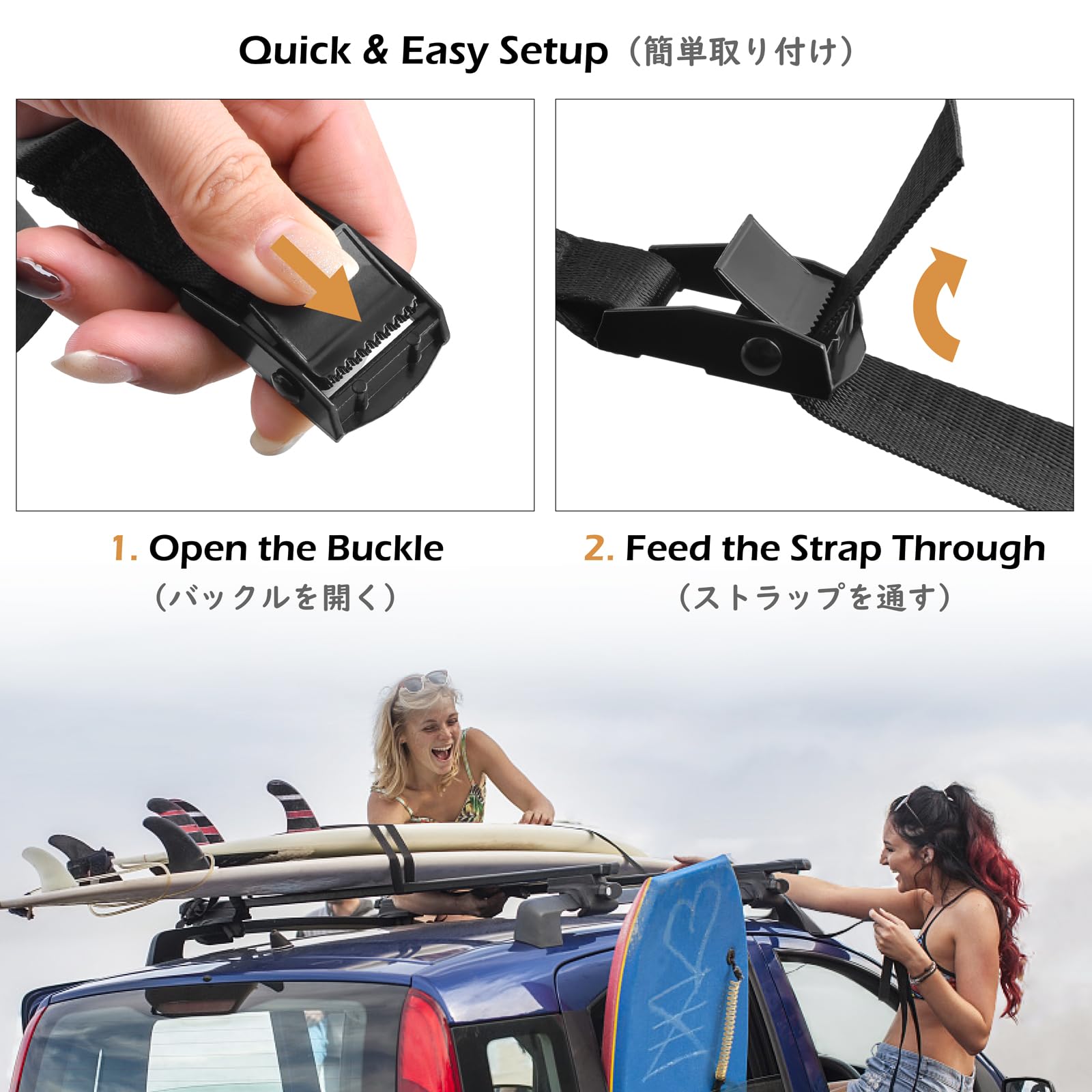 TRIWONDER Cinch Tie Down Strap Lashing Straps Heavy Duty Nyl -4