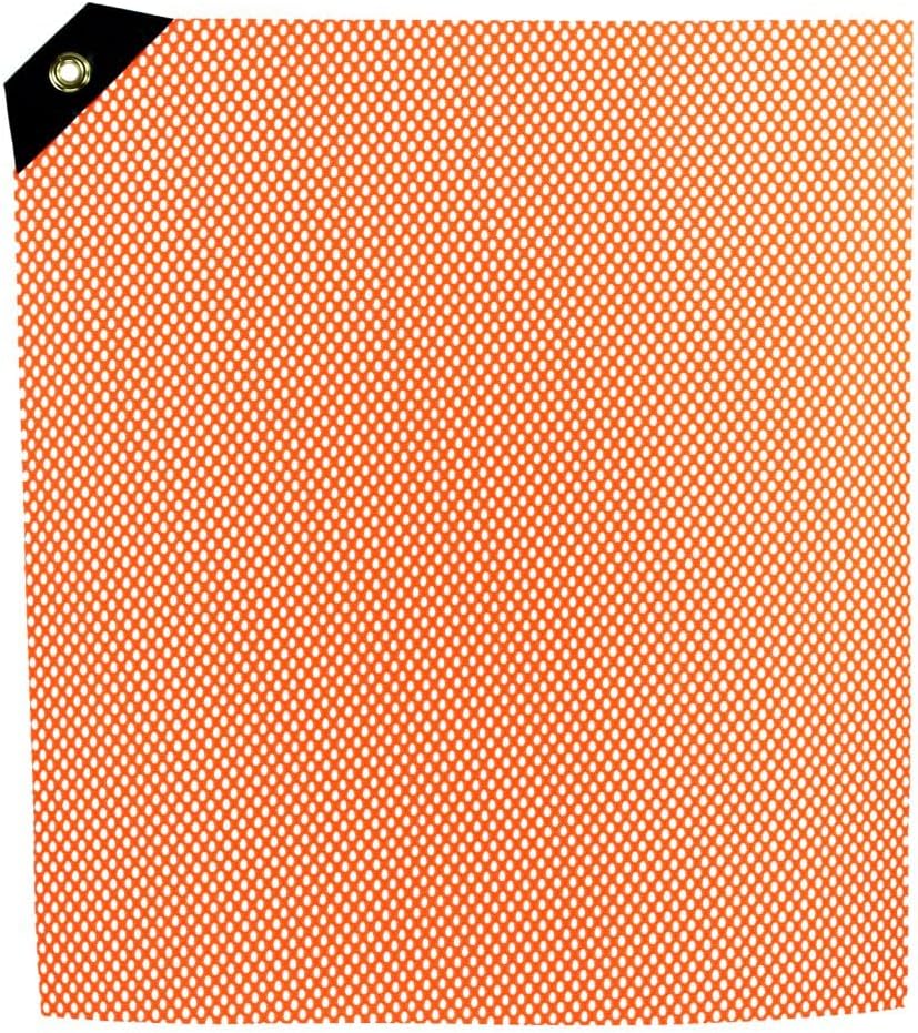 Oversize Warning Products - Single Corner Heavy Duty Grommet Warning Flag (18 x 18, Orange, 12-Pack)