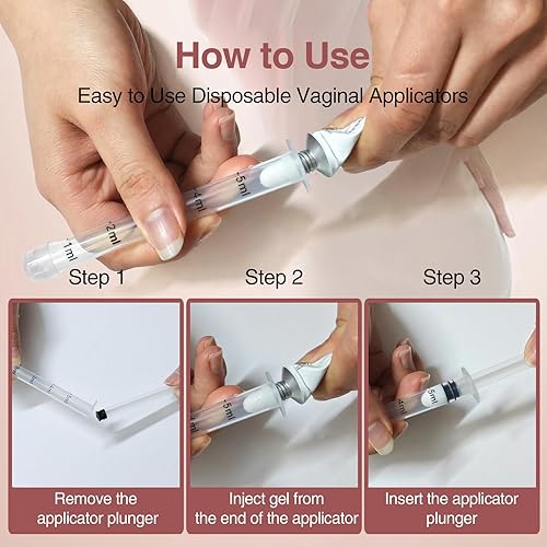 Miniatura 3 de Paquete de 20 aplicadores desechables de crema vaginal – Se adaptan a geles OTC, lubricantes, premarin, estracia, presiembra o cremas, diseño