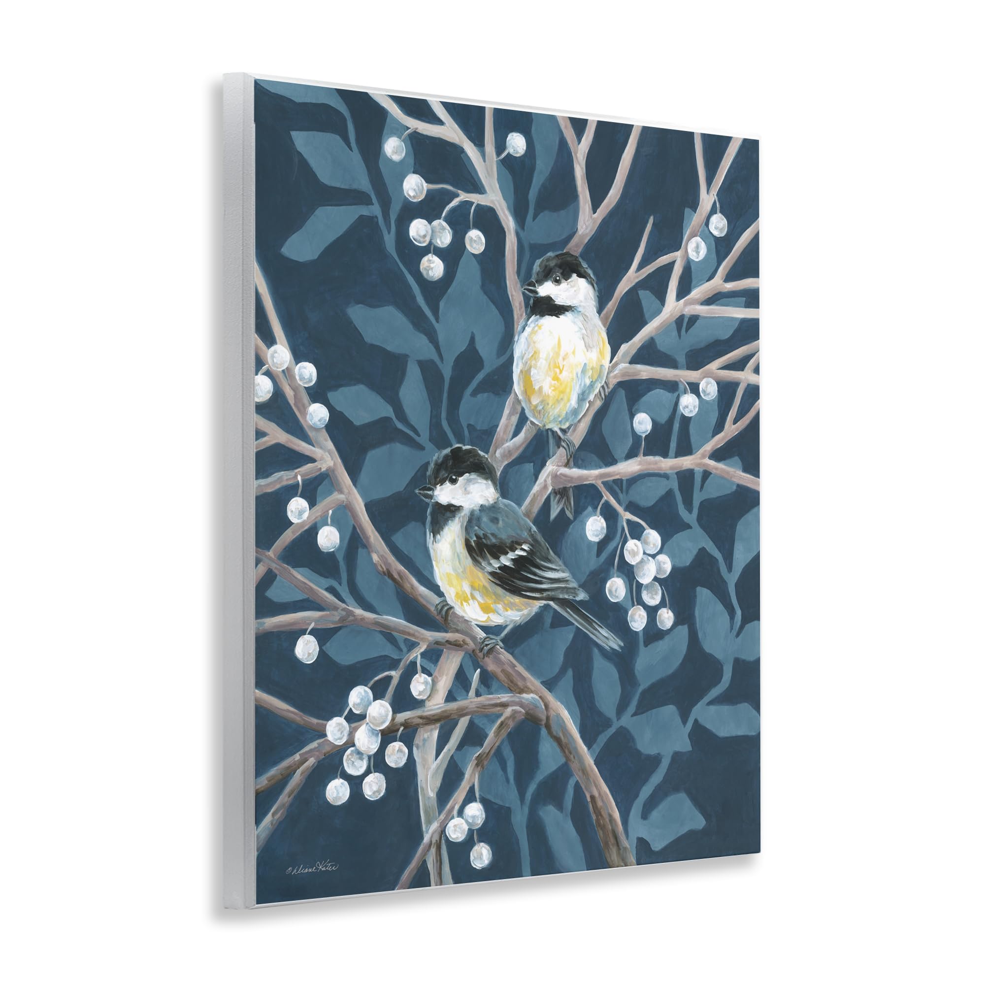 Chickadees Winter Berries Bird, 27,9 x 35,5 cm, stampa da parete