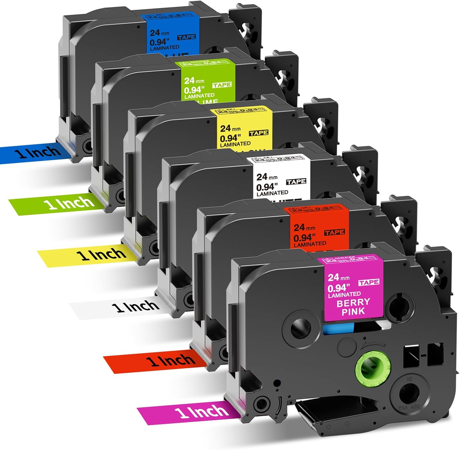 Oozmas Replacement for Brother Label Maker Tape 1 Inch TZe