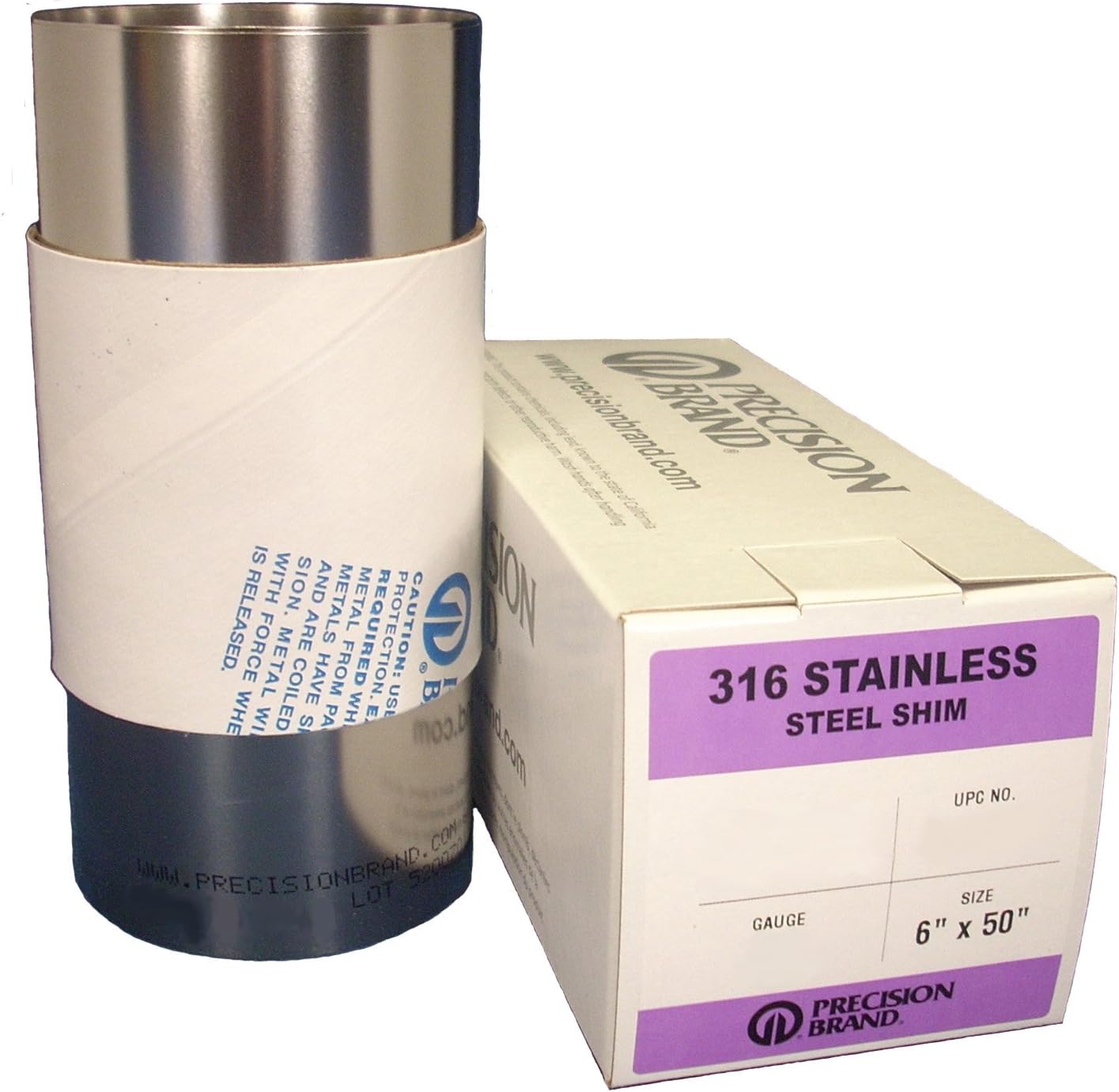 Precision Brand Products 22804 316 Stainless Steel Shim Stock, 0.004" x 6" x 50"