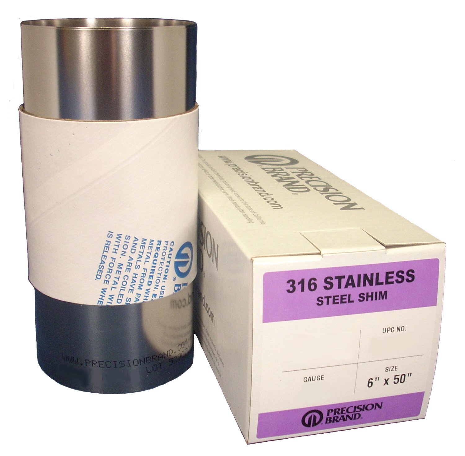 Precision Brand Products 22810 316 Stainless Steel Shim Stock, 0.020" x 6" x 50"