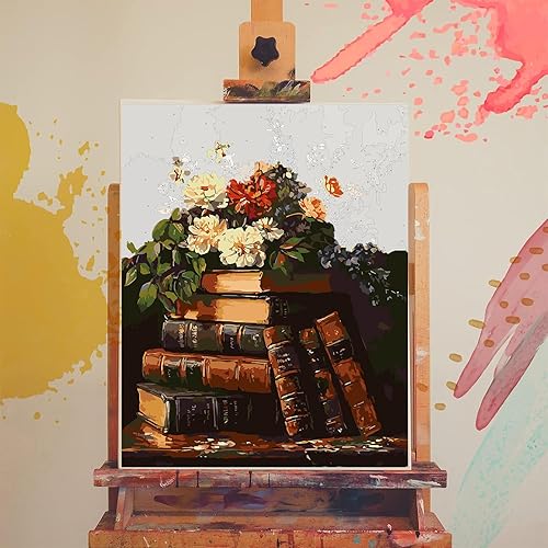 Vista 24 de xackcme Pintura de montaña por números para adultos, pintura de paisaje por número sobre lienzo sin marco, pintura al óleo de paisaje lunar