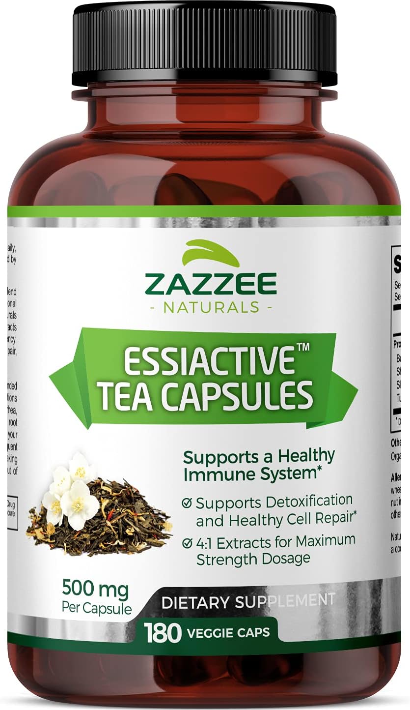 Zazzee Essiac Tea, 180 Vegan Capsules, 500 mg per Capsule