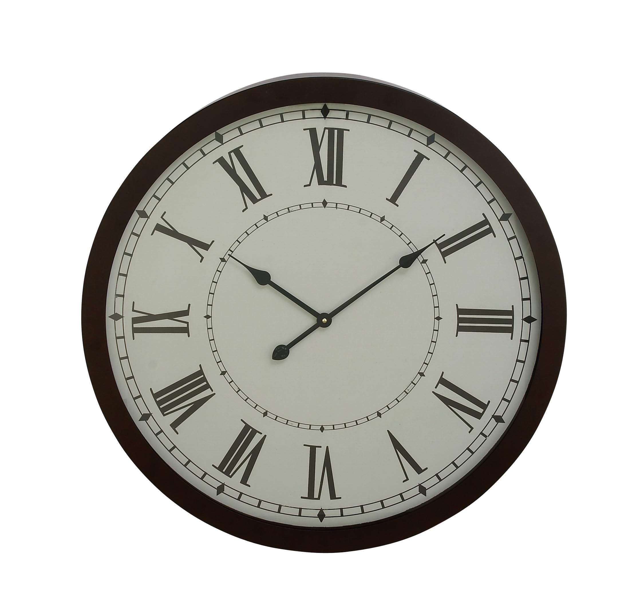 Photo 1 of **NONREFUNDABLE**FOR PARTS OR REPAIR**SEE NOTES**
Deco 79 Metal Round Wall Clock, 30" x 3" x 30", Black