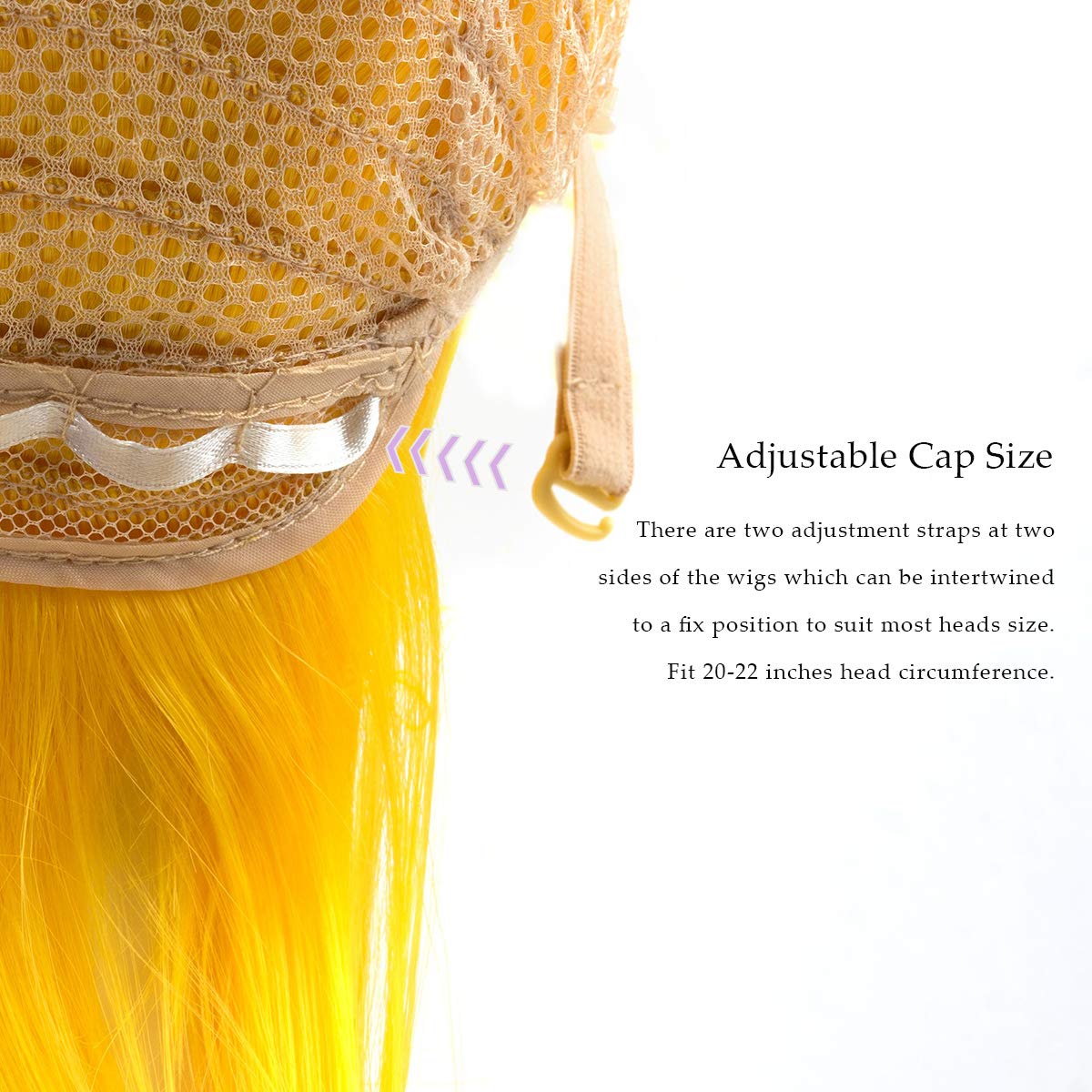 Modernfairy Anime Halloween Wig Yellow for Cosplay Party, Synthetic Layered Short Hair Wigs with Bangs, Pastel Wigs for Women Men - Image 6