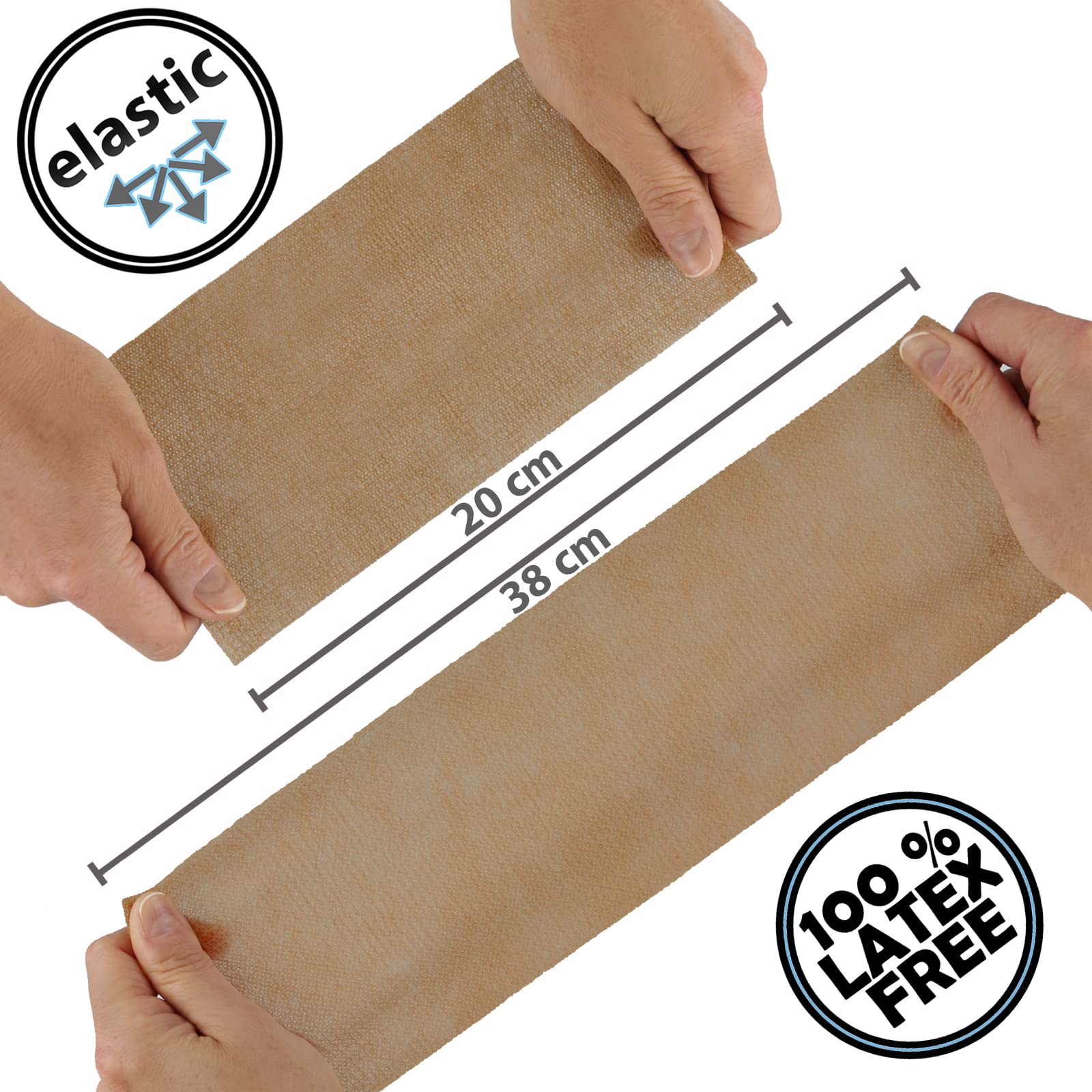 ALPIDEX 12 Rollos Venda Adhesiva 10 cm x 4,5 m Venda Cohesiva Envoltura Tape Deportiva Bendaje Autoadhesiva Mano Rodillas Tobillo Vet Wrap Perro Gato Caballo, Color:beige — view 3