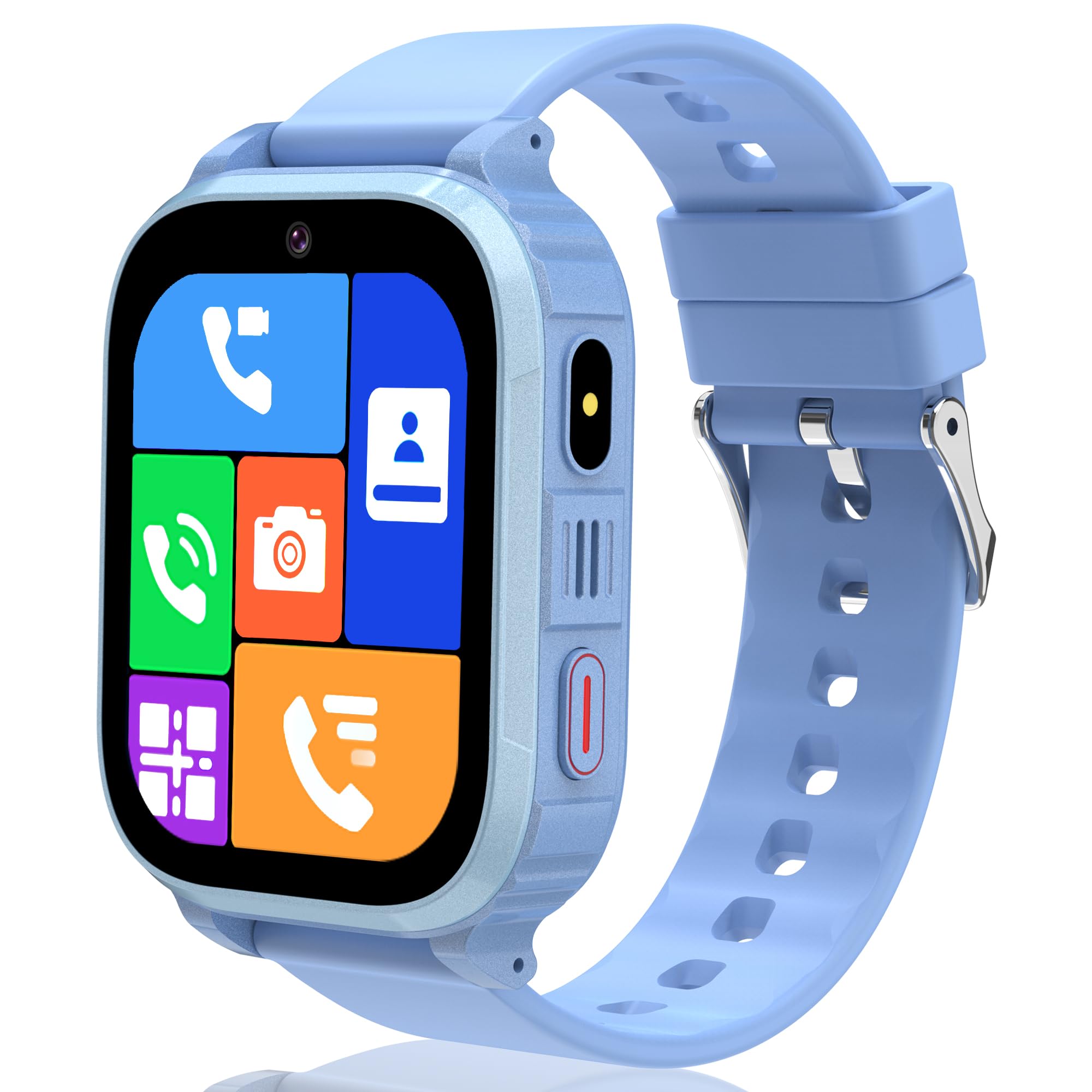 Smartwatch Bambini GPS con video 1,83” schermo HD 4G e chiamate telefoniche, SOS, con localizzazione in tempo reale e modalità scuola, ottimo regalo per bambini e bambine dai 5 ai 14 anni(Blu)