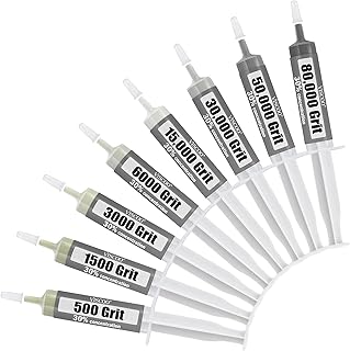 VISCOO Diamond Polishing Compound, 8pcs Diamond Polishing Paste, Lapping Compound with 30% Concentration of Diamond Powder...