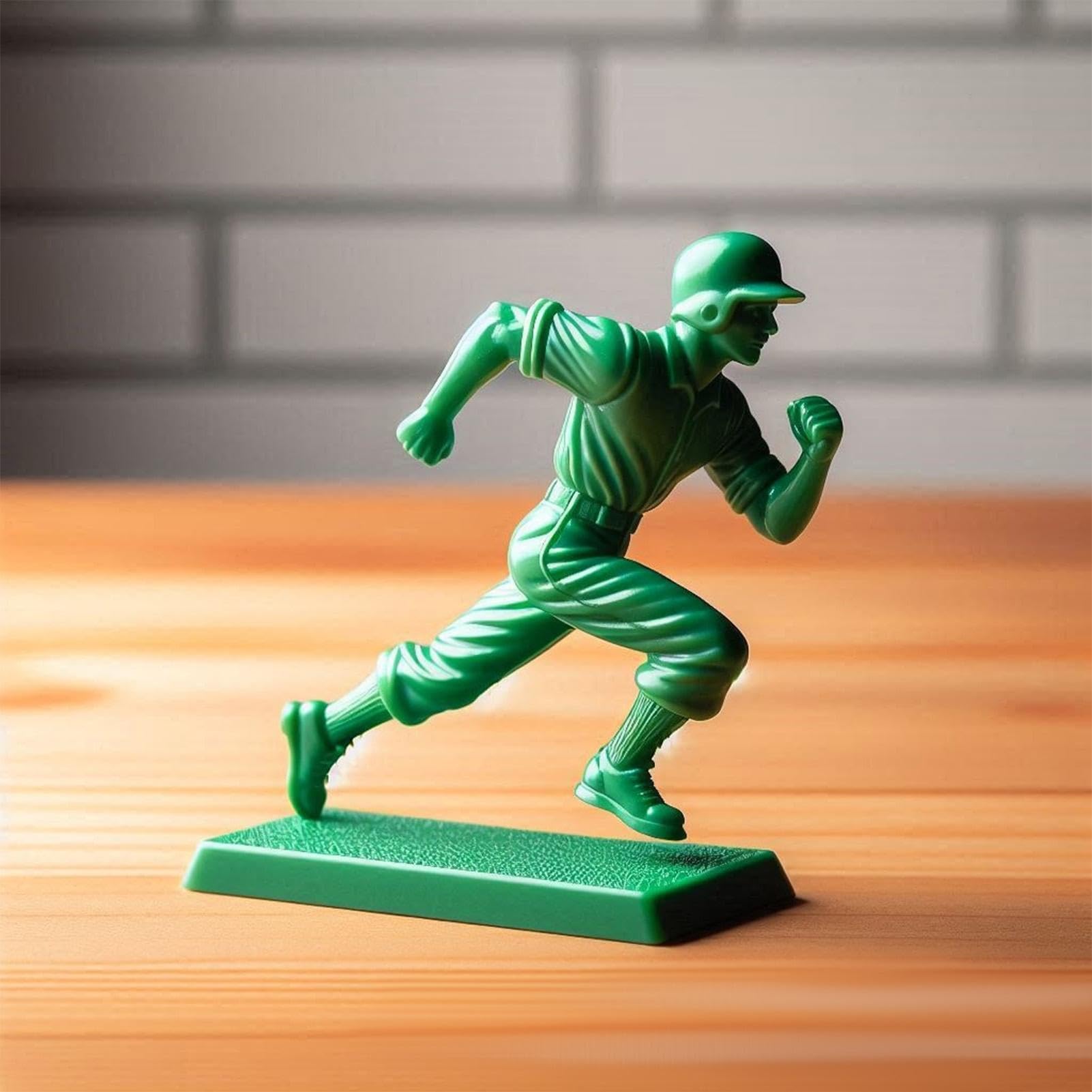 Figurines de baseball classiques, figurine de joueur de baseball vert | Catcher de lanceur de baseball 9x 3D Printing 2 pouces Statue - Collection des amoureux du sport Décoration de table pour la fam