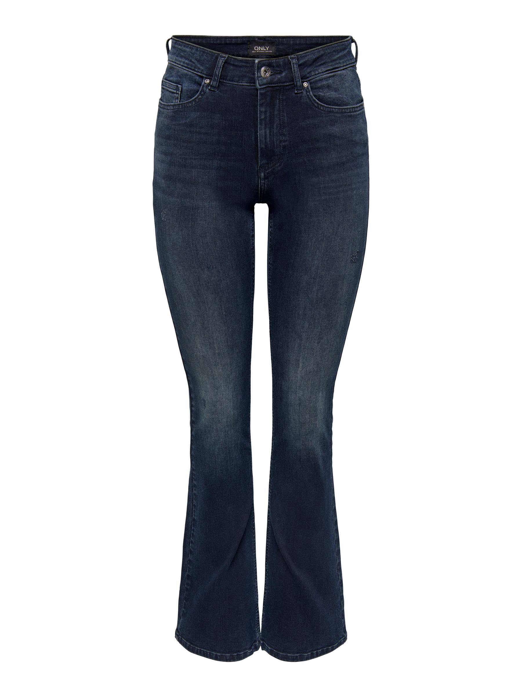ONLY Female Flared fit Jeans ONLBLUSH Mittlere Taille Flared Jeans