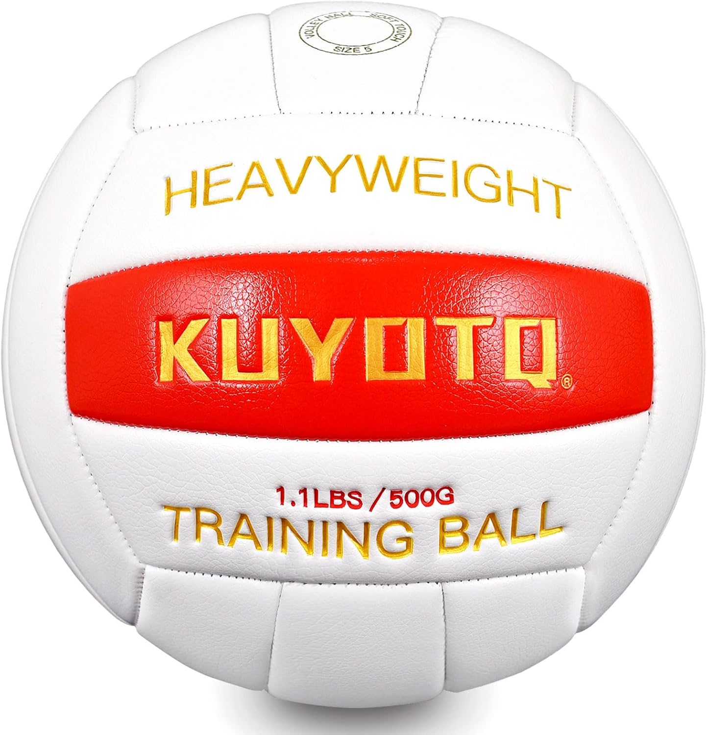 1.1lbs/500g Weighted Heavy Volleyball For Setters Serve Trainer Setter Weighted Volleyball Training Equipment Size 5 Thickened Surface Soft Leather Durable in&Outdoor Training Setting Rebounders