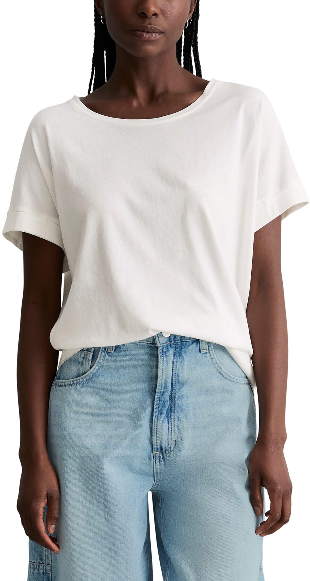 Marc OߴPolo Denim Damen T-Shirt aus Bio-Baumwolle Relaxed Fit