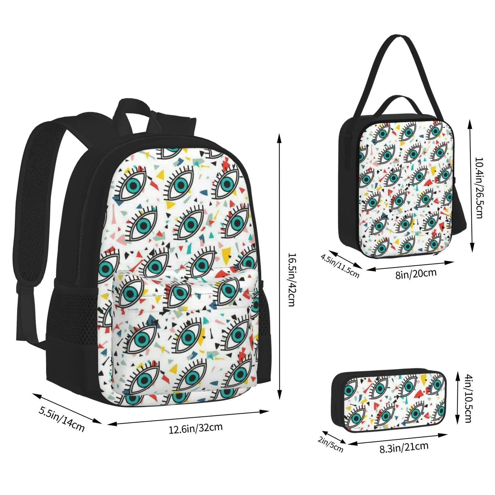 Camouflage-Schulbücher-Set mit Lunch-Tasche, Federmäppchen, Reise-Laptop-Rucksack, Schultasche, 3-teiliges Set