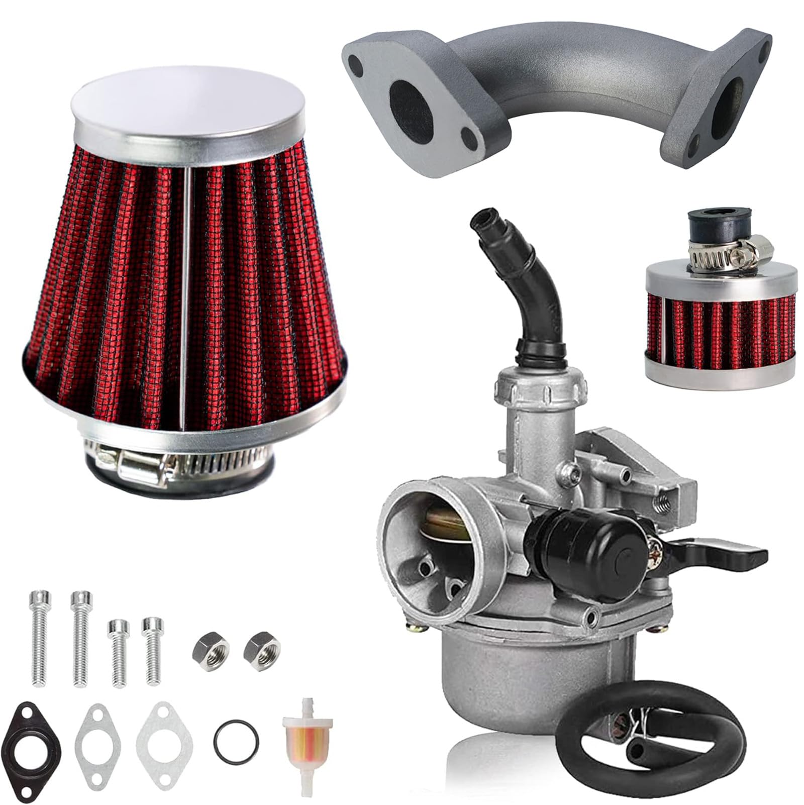 YOXUFA Carburateur haute efficacité pour Coleman CT100U CC100X SK100 Predator 79cc 97cc 100cc Moteur Mini Bike Go Kart Powermate Edger 152F 154F 156F GEN1100 Générateur Pompe Pièces d'eau