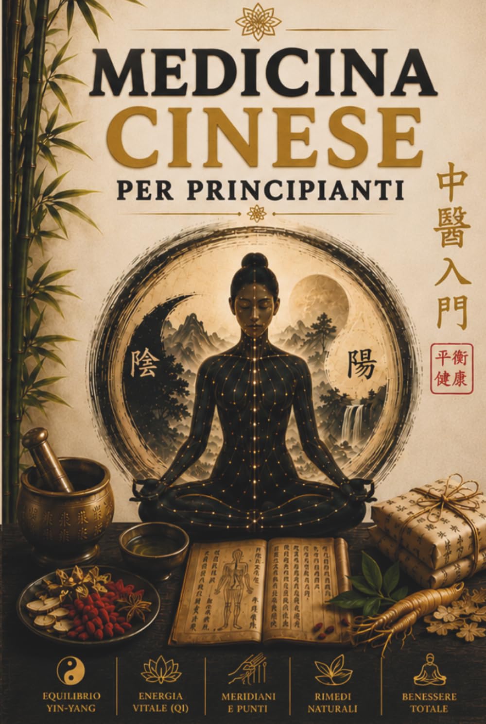 Medicina Cinese per Principianti: Una Guida Semplice per Comprendere Qi, Yin-Yang e Meridiani, Ritrovare Energia, Ridurre lo Stress e Portare Equilibrio nella Vita Quotidiana
