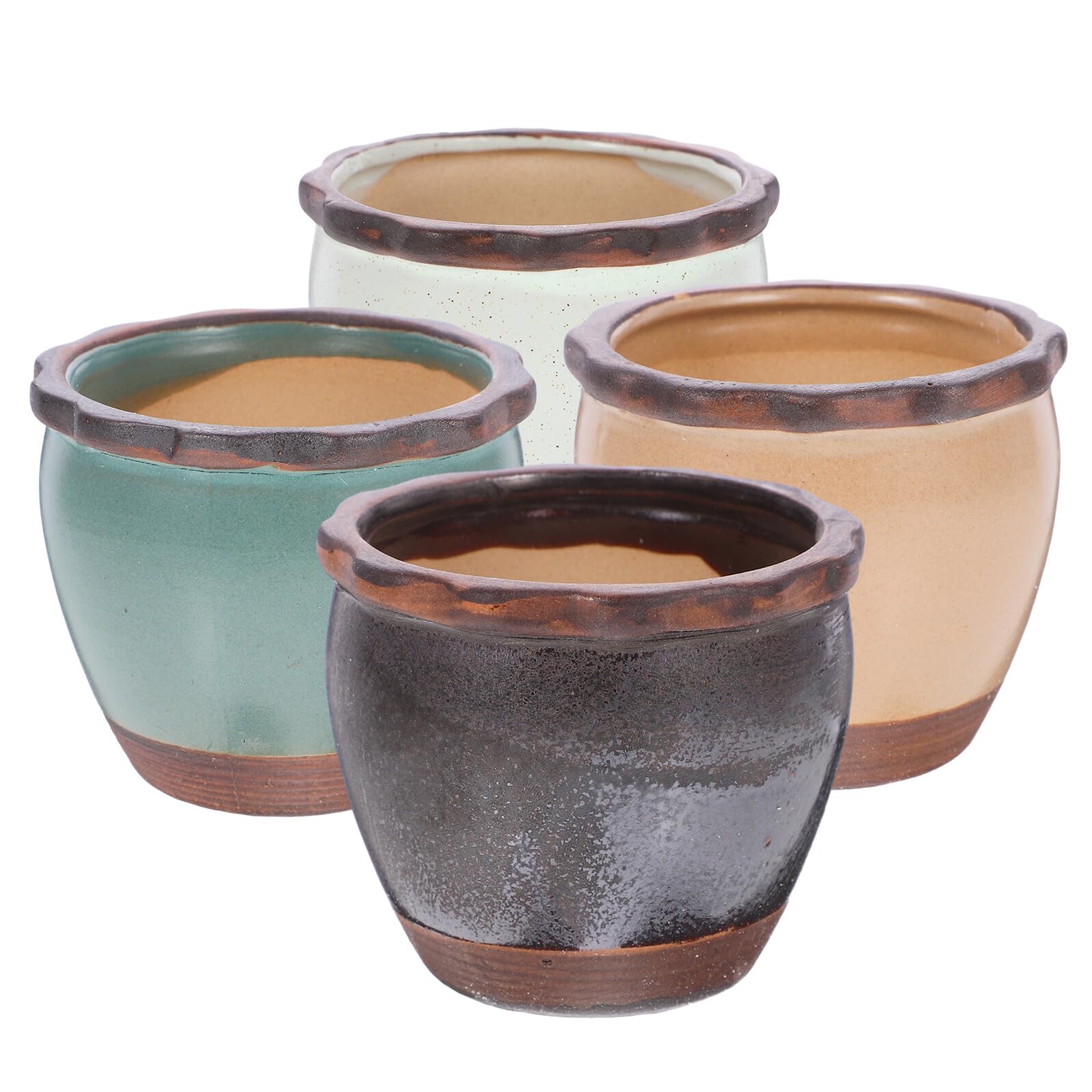 Pots céramique pour succulentes sur un bureau ou des étagères de salon