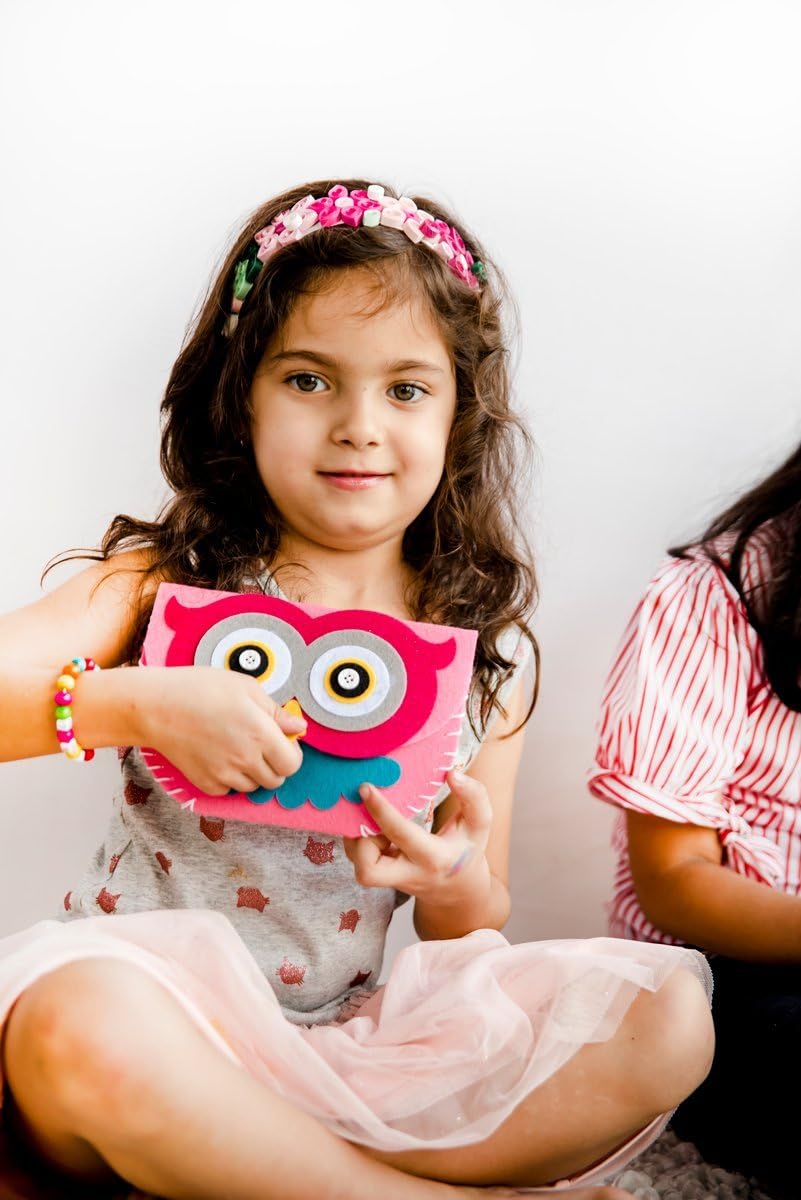 Fashion Themed Art and Craft Kit for Girls | 3 Craft Projects in 1 Box | Best Girl Gift for Ages 6 7 8 9 10 Years | Includes Beautiful Felt and Foam Embellishments (Little Fashionista 3-in-1) : Toys & Games