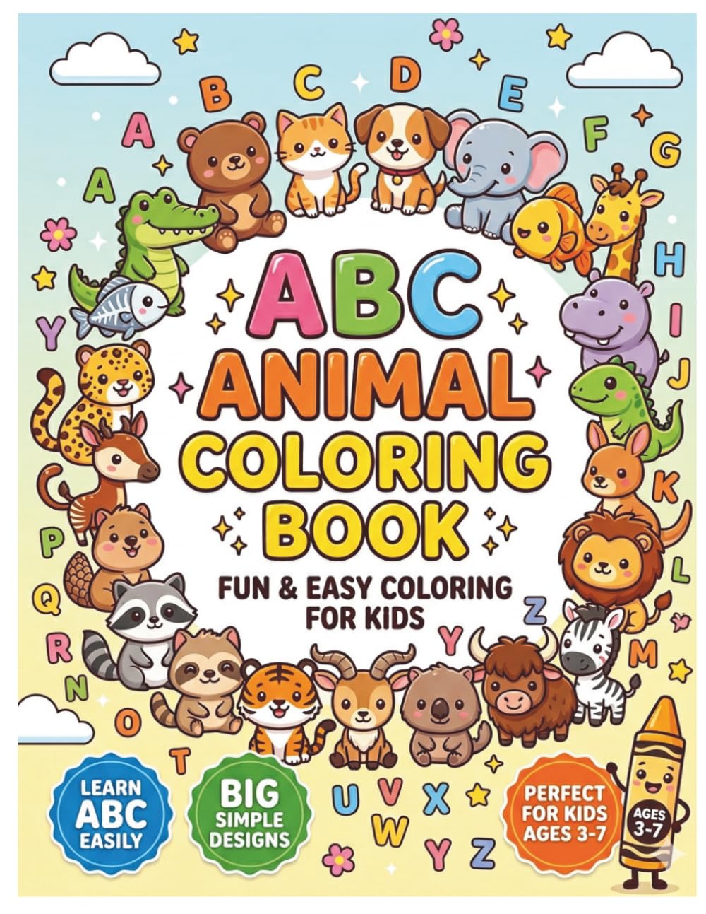 Children's Coloring Book: ABC Animal