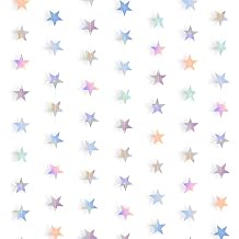 CANREVEL Pre-Strung Iridescent Silver Star Garland Banner 156 Ft Iridescent | Hanging 12 Pcs Twinkle Star Streamers Party Backdrop Accessories for Birthday Wedding Christmas New Year Graduation