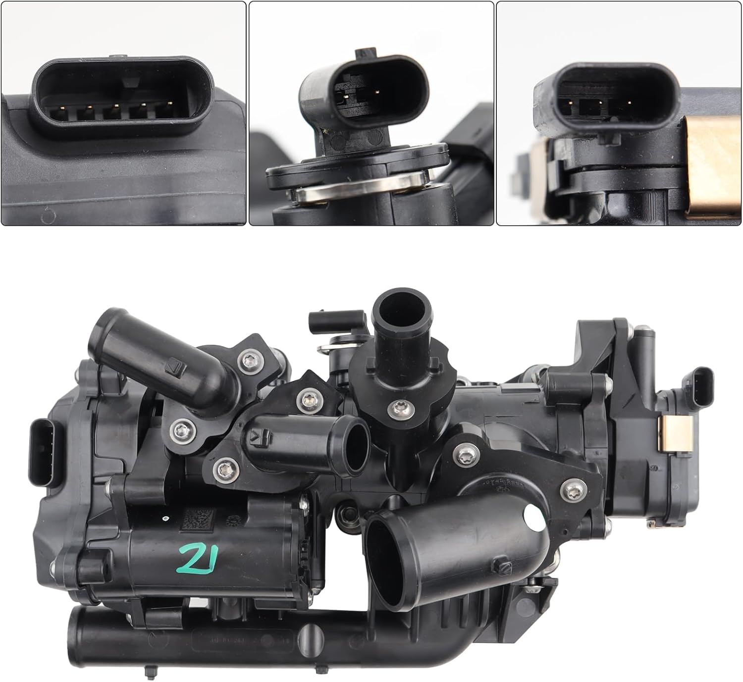 MUCO Engine Coolant Control Valve 12716827 Compatible with Chevy Trailblazer(ACTIV LS LT RS) Buick Encore GX Essence/Preferred/Select 1.3L L3 2020 2021 2022 2023