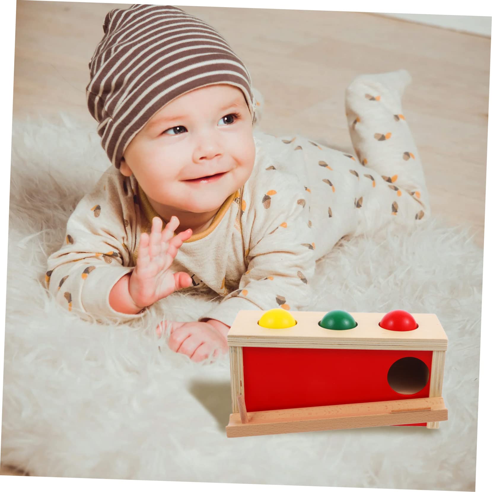 Supvox Motorik Spielzeug für Kleinkinder 12-18 Monate der Feinmotorik und Gehirnentwicklung Montessori Kugelfallbox als Lernspielzeug für Babys