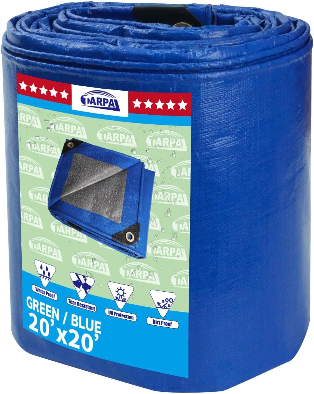 TARPAL Tarps Heavy Duty Waterproof 20x20 Large Multipurpose