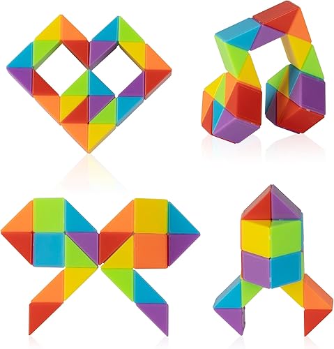 Cubo mágico de víbora Ganowo colección de 6 juguetes rompecabezas flexibles y divertidos para niños juegos mágicos para niños de 24 cuñas 3 pares disponible en Yaxa Colombia