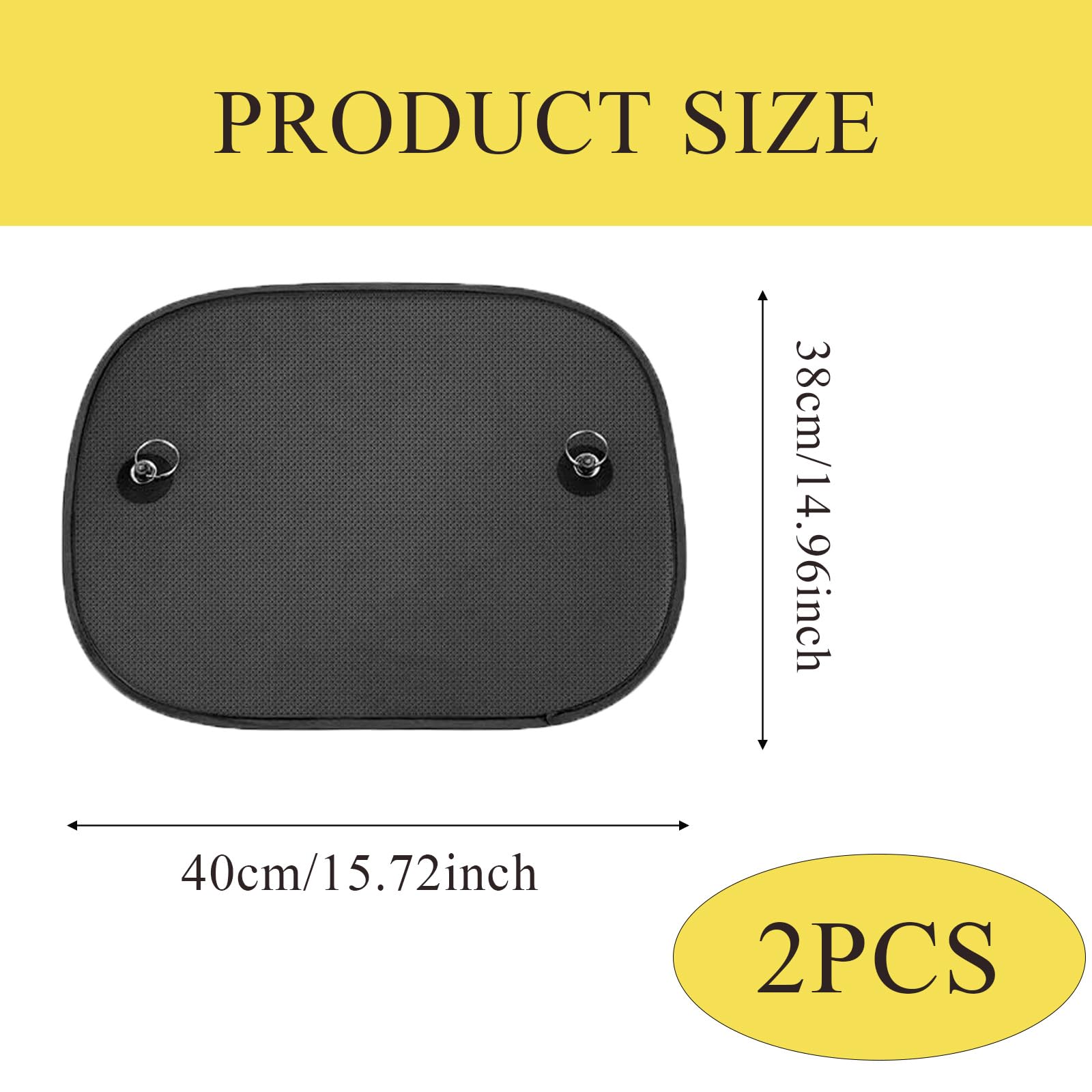 2 PCS Car Window Shades For Baby,Window Shade For Baby In Vehicle With Suction Cups,Window Sunshades Universal Harmful Uv Rays Sun Glare Heat Blocking For Baby Kids Pets — view 2