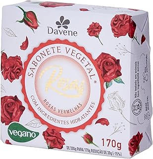 Linha Rosas Davene Rosas Sabonete Vegetal Vermelhas Davene 12X170G