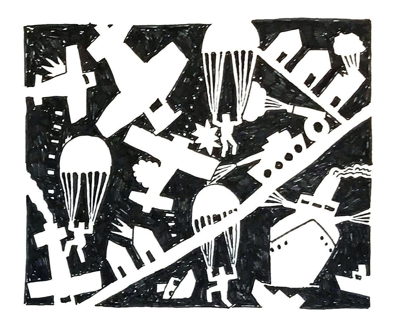 Seymour Chwast Black and White Pen and Ink on Paper