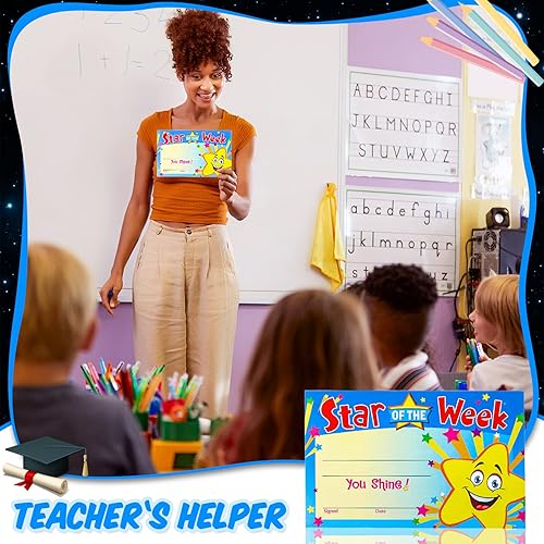 Miniatura 4 de Paquete de 50 premios de reconocimiento, certificados para estudiantes, certificados de premios para estudiantes, incentivos estudiantiles para