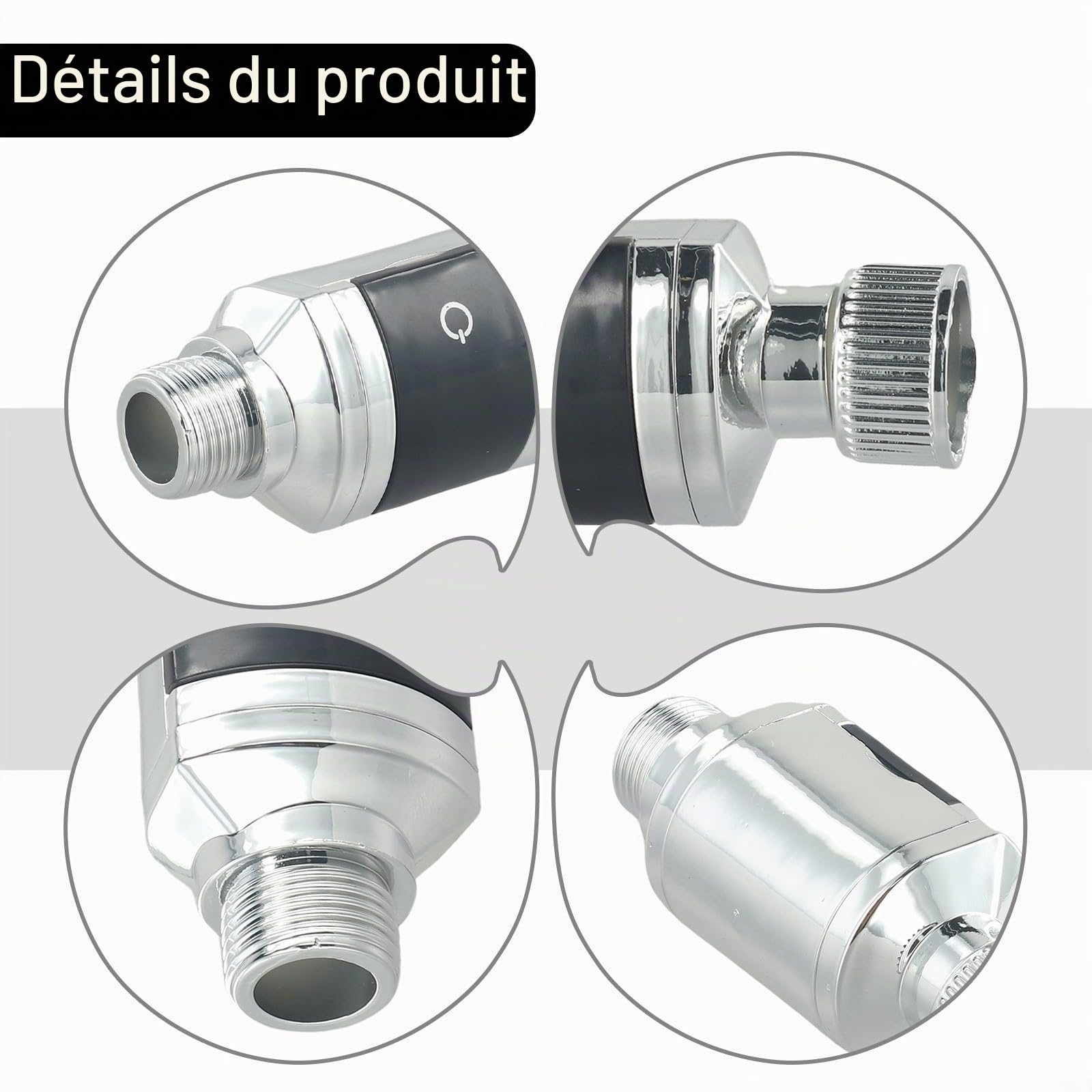 Thermomètre d'eau de douche avec capteur sensible et affichage numérique LED, capteur de température du robinet d'eau sensible pour salle de bain