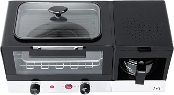 SPT BM-1120B: 3-in-1 Breakfast Maker, Stainless Steel & Black