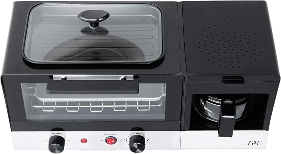 SPT BM-1120B: 3-in-1 Breakfast Maker, Stainless Steel & Black