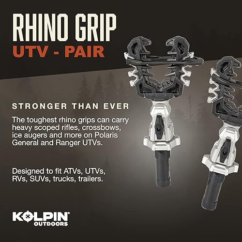 Vista 11 de Rhino Grip Pro - Polaris Sportsman y RZR, par - Transportadores resistentes para palas, pistolas, arcos, barrenas, etc. - Polaris Lock & Ride