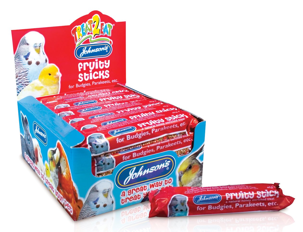 Jvp Treat2eat Budgie Fruity Stick 45g (Pack of 28)