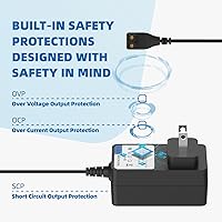 Vista 4 de Cargador para Aiper Seagull 600 1000 HJ1102 AIPURY1500, 12.6V 2 pines adaptador AC/DC, compatible con Aiper Seagull 600, 1000, HJ1102, HJ1103J