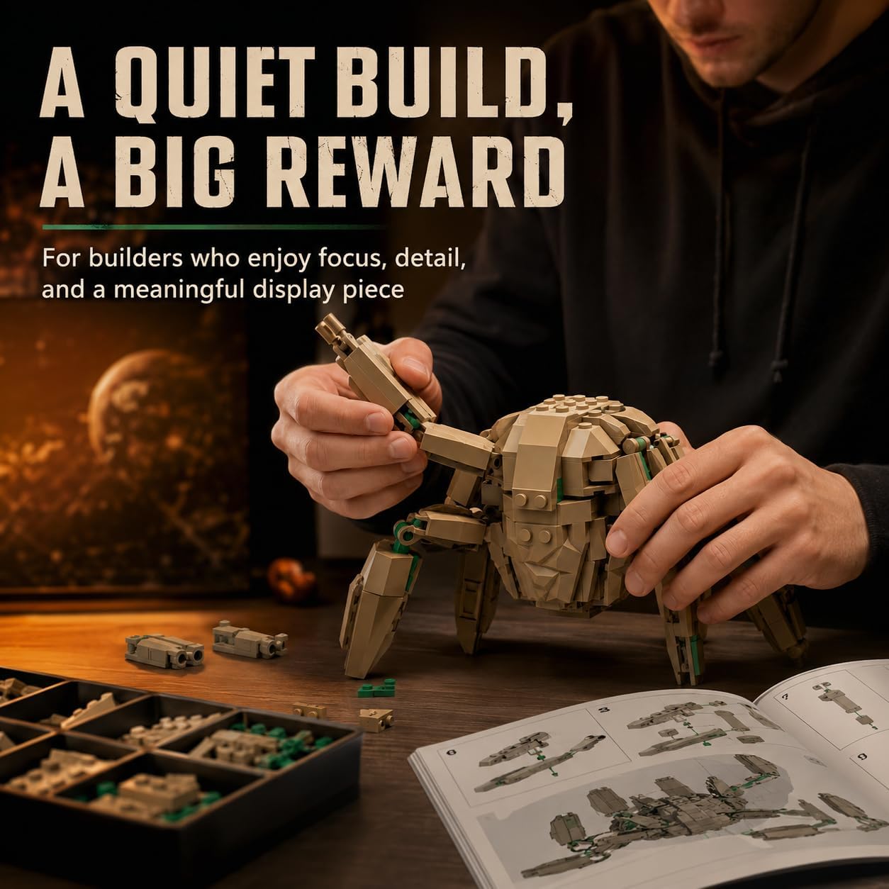 Rocky Building Set, Sci Fi Inspired Alien Figure, Creative Gift for Fans image 3