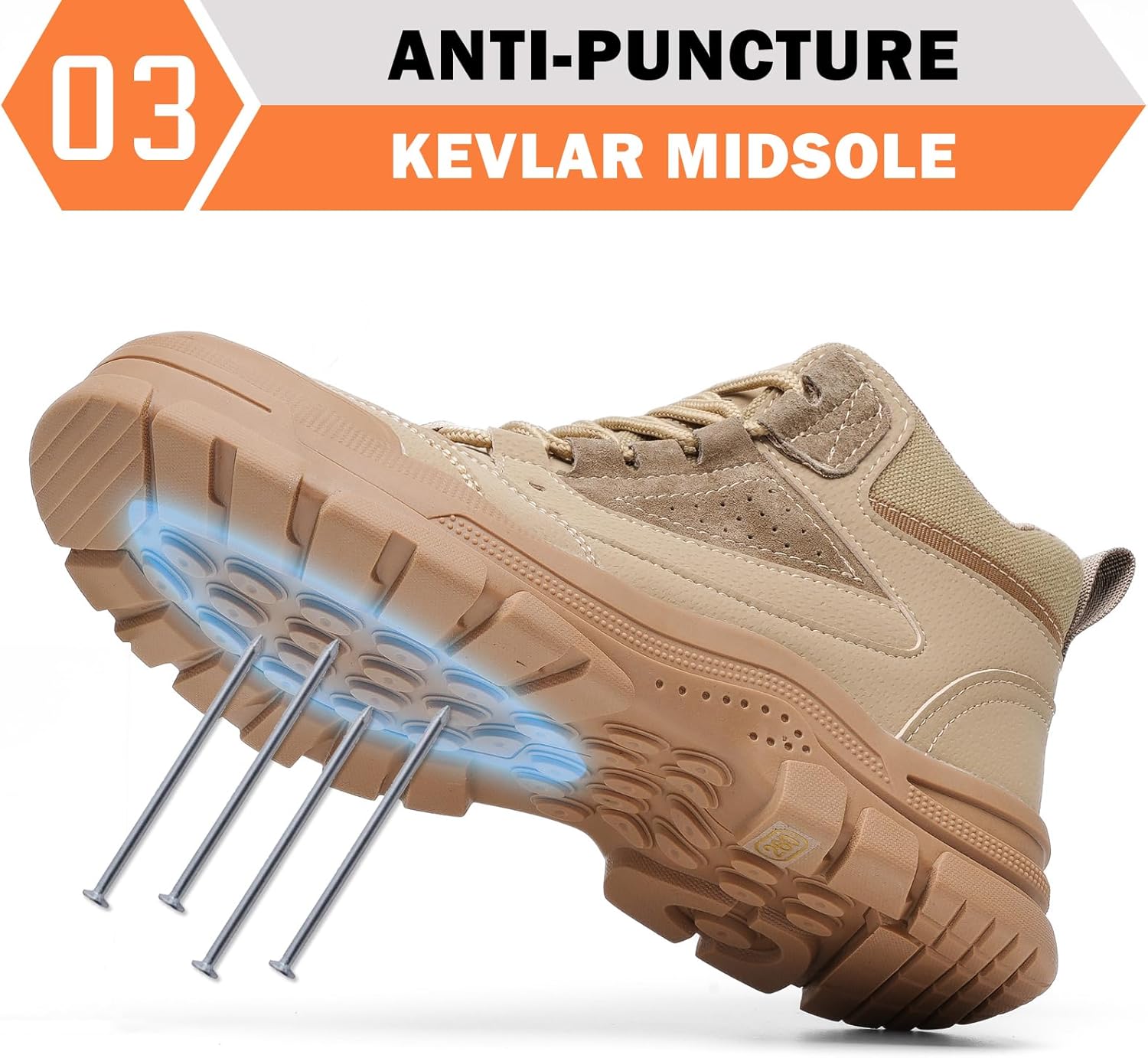 Steel Toe Boots for Men Women – Indestructibl Lightweight Work Boots Steel Toe Safety Shoes Slip Resistant High Top Construction Shoes for Industrial Outdoor Work