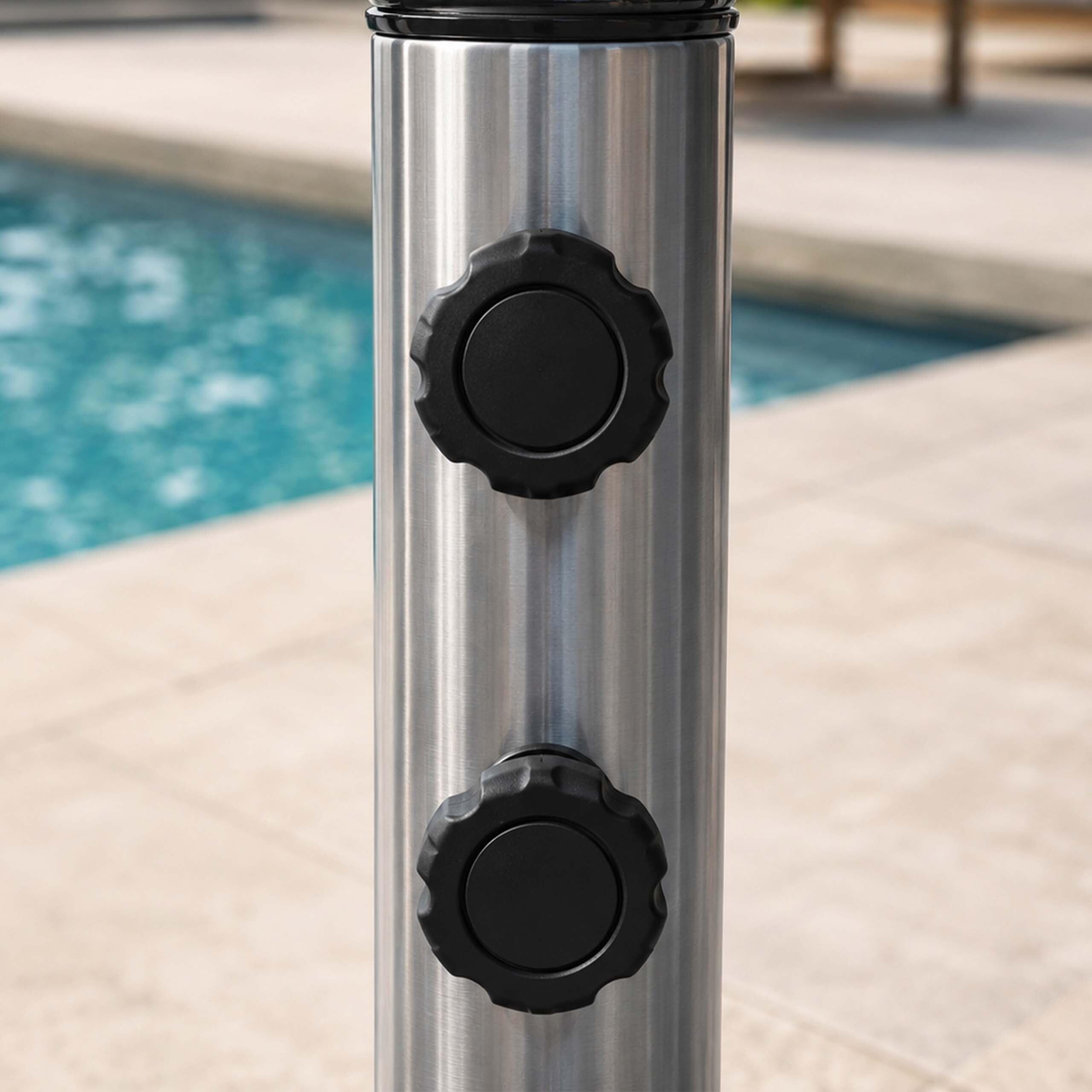 Relaxdays Pied de Parasol, 24 kg, carré, Gris