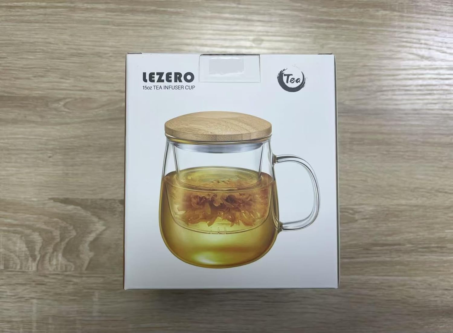 Lezero 15oz Tea Infuser Cups with Strainer and Lid, Glass Filter Mugs Brewing Kit for Loose Leaf-Tea & Blooming, Heat Resistance, Lead-free, Microwave & Dishwasher Safe - Image 8