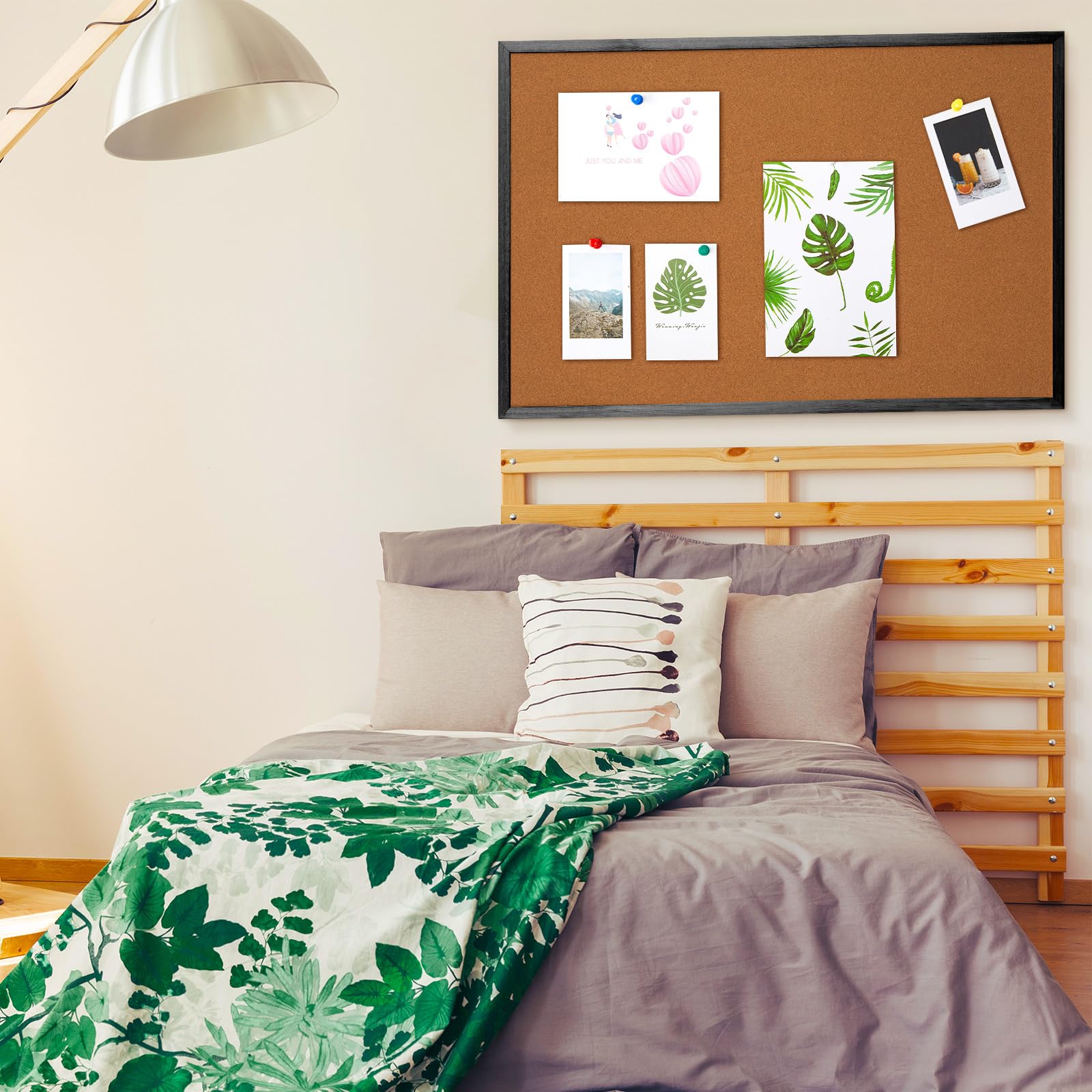 Wesiti Kork-Pinnwand, 61x91 Cm (3 Stück) – Gerahmte Kiefernholz-Tafel Mit Nadeln & Aufhängezubehör Für Büro, Homeoffice & Kinderzimmer