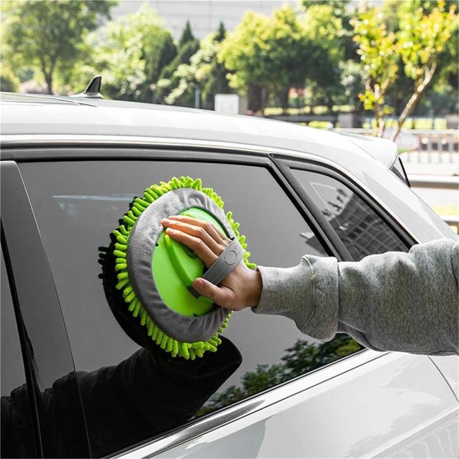 Mop for Lavare la Polvere for Auto in ciniglia 2 in 1