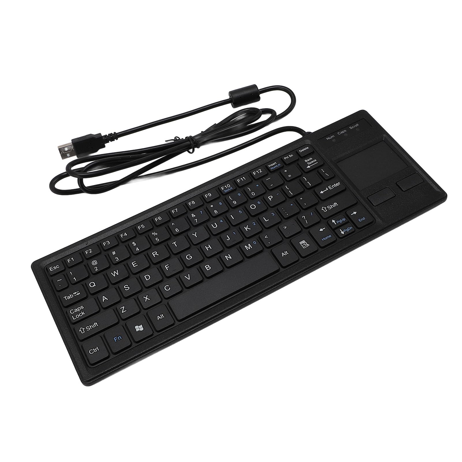 Jectse Tastiera Touch Cablata, Tastiera Industriale Integrata Resistente All'acqua con Touchpad per PC Laptop, Resistente Alla Polvere e All'acqua IP68, Plug and Play
