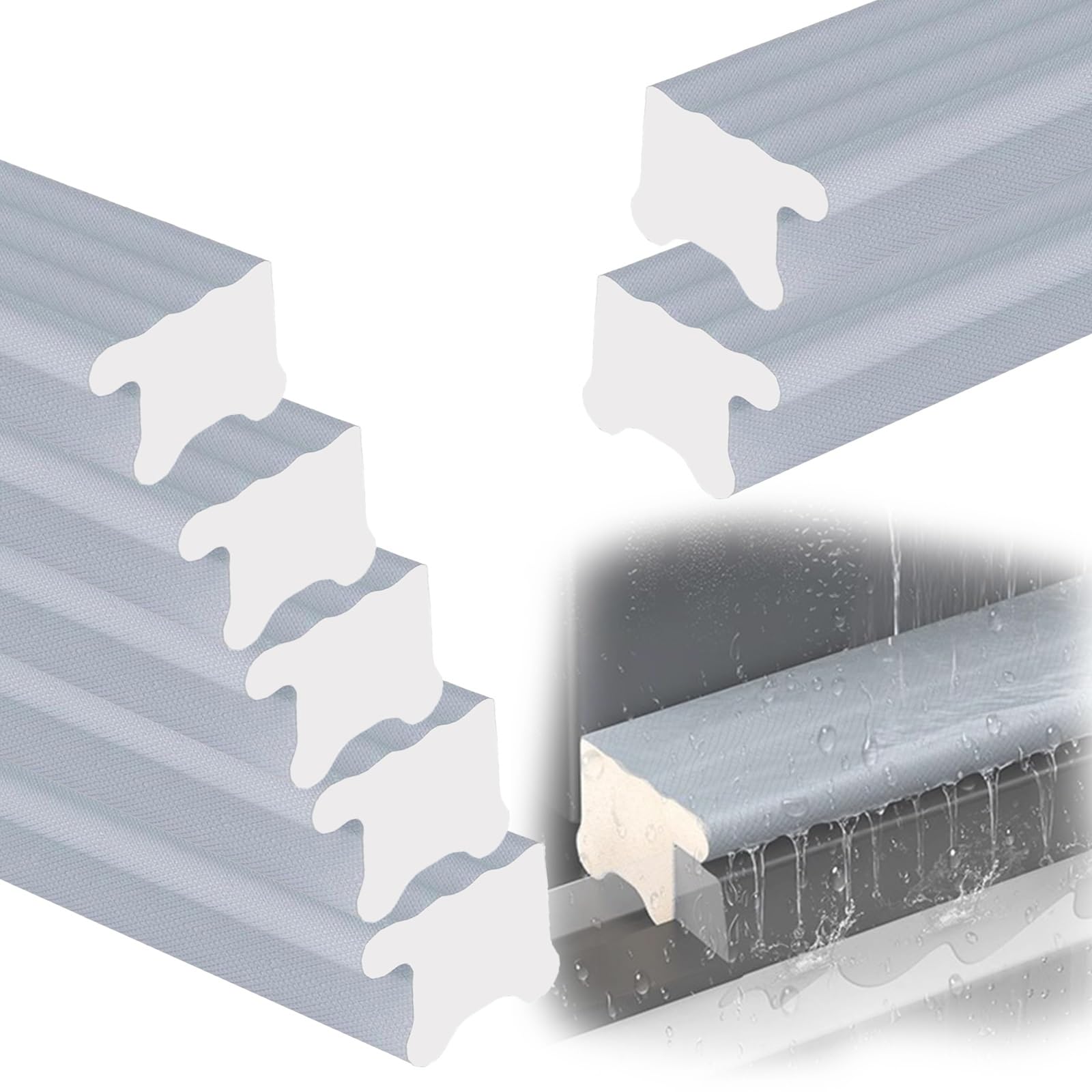 Tiras de retención de agua para ventanas de 300 cm, protectores de lluvia para alféizar